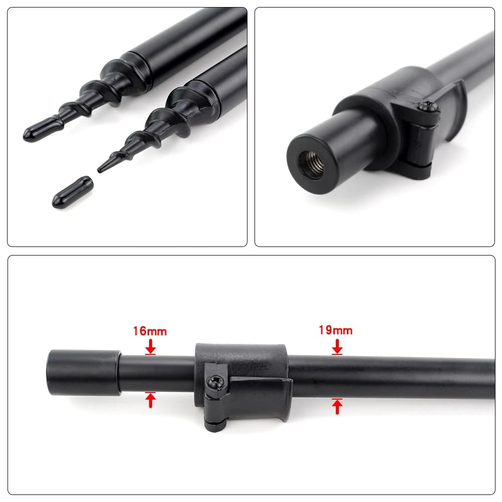 Support de cannes à carpe Hirisi en aluminium 2 pièces, banksticks et rod pod pour pêche sur berge