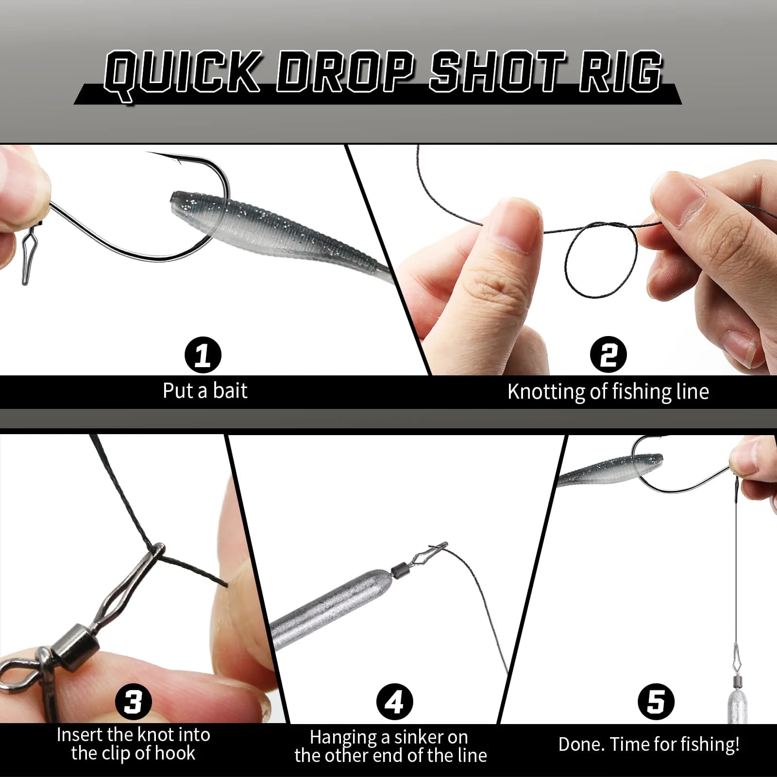 Hameçons Drop Shot 30 pièces avec émerillon barrel - Pour carp et bass avec leurres souples