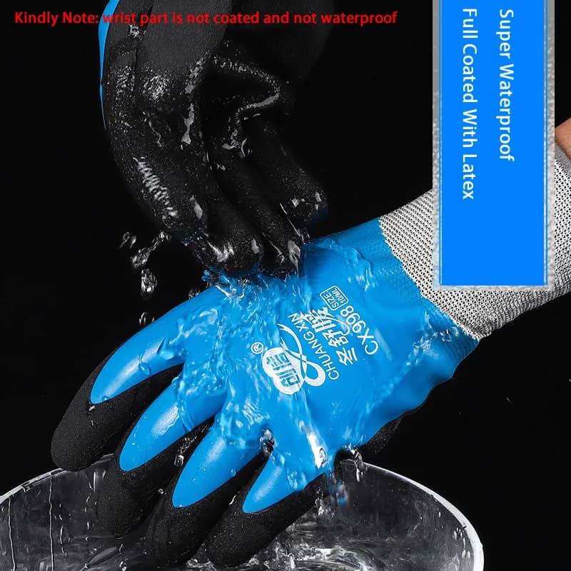 Gants de travail hiver étanches anti-dérapants pour pêche - Protection mains jardinage