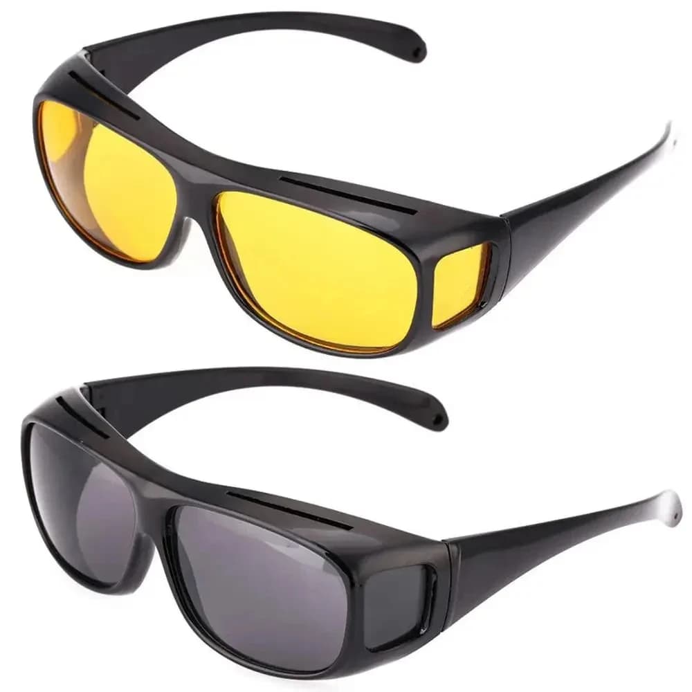 Lunettes de vision nocturne conduite - Protection UV unisexe cadeau conducteur pêche nocturne