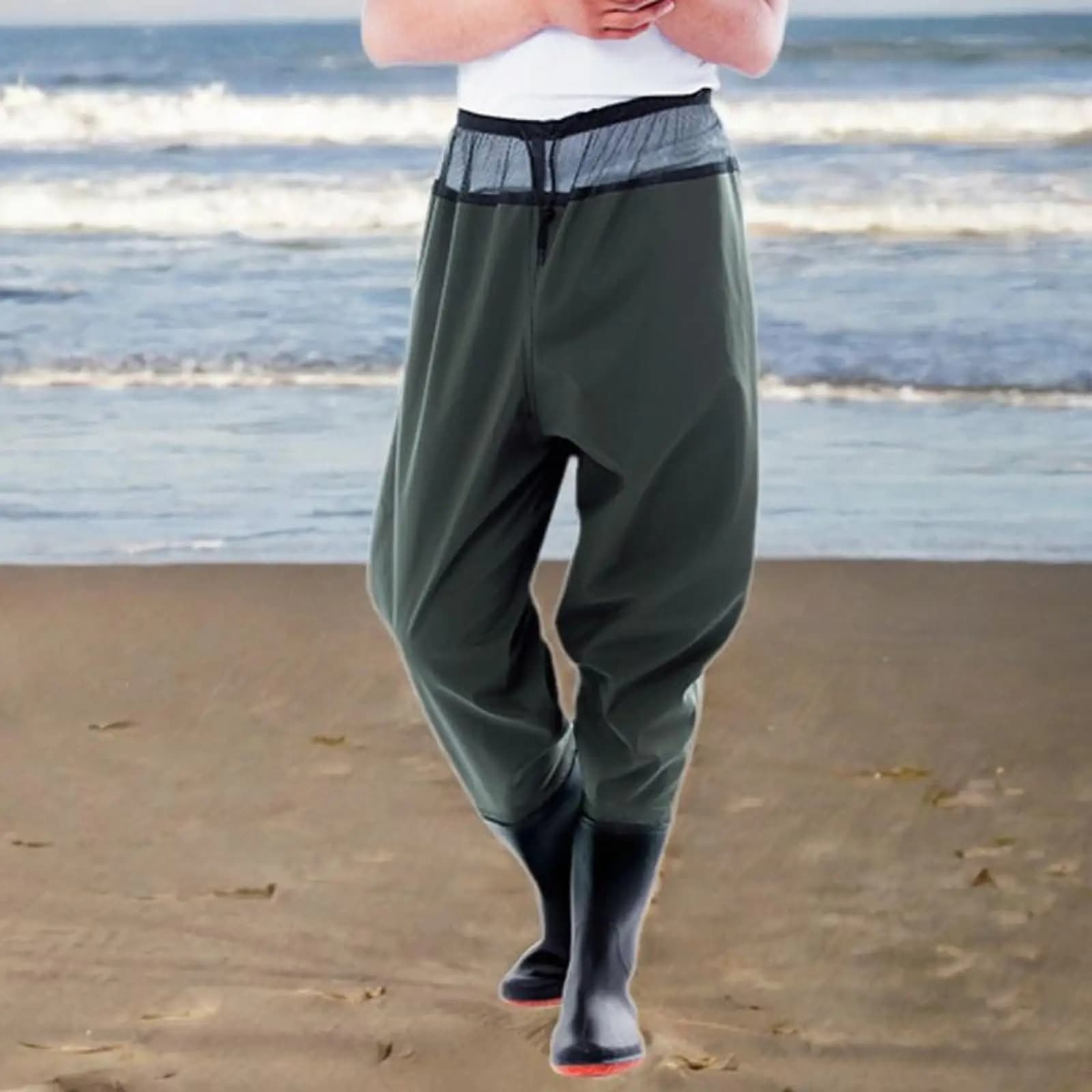 Pantalon waders pêche unisexe - Combinaison aquatique pour activités nautiques et travaux agricoles