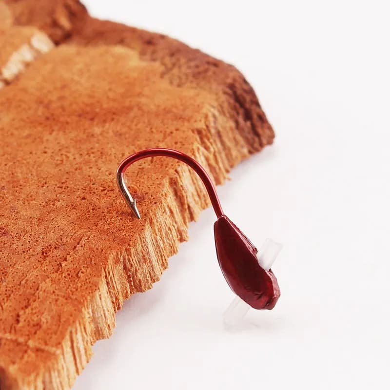 Hameçons de pêche à la carpe avec appât ver rouge, têtes renversées ultra-réalistes, tailles 0.1 à