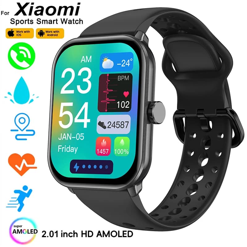Montre connectée Xiaomi Watch 5 Version Globale - Écran AMOLED HD, GPS intégré, étanche, appels Bluetooth