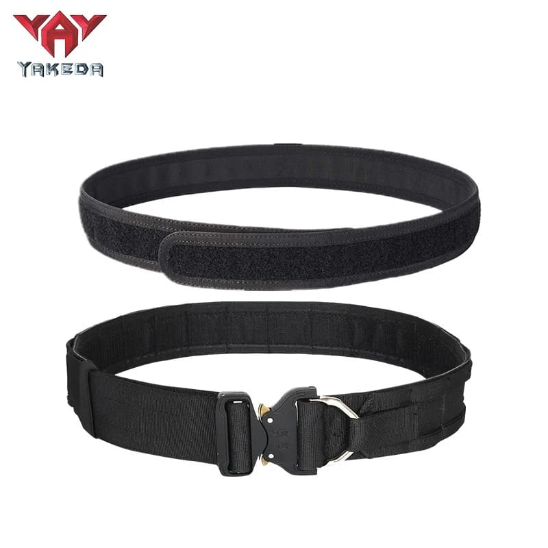 Ceinture tactique Yakeda noir pour pêche airsoft - Équipement sécurité chasse outdoor