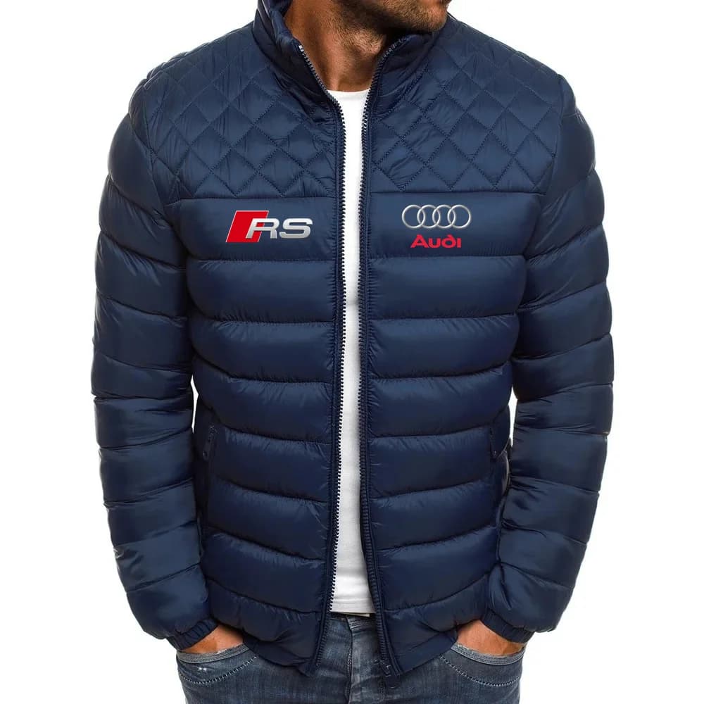 Veste chaude diamant pour pêche hivernale - Style streetwear avec fermeture chaîne - Homme