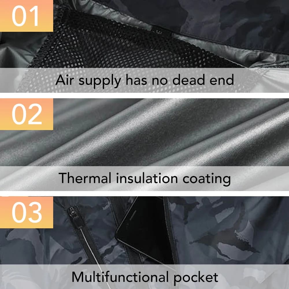 Veste Rafraîchissante USB Rechargeable pour Homme et Femme, Ventilateur Intégré pour Sport et Travail