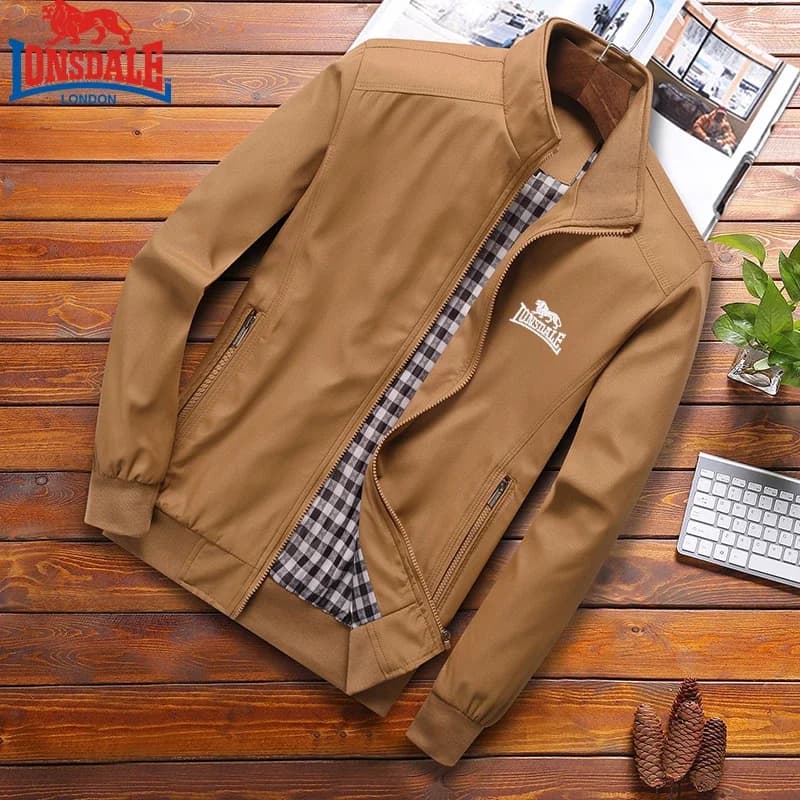 Veste bomber LONSDALE brodée printemps automne - Veste baseball col sport slim fit - Veste homme M-6XL