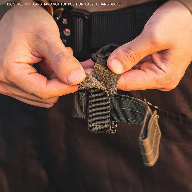 Porte-gants tactique MOLLE pêche - Attache clés, rangement outils, accessoire organisation pêche