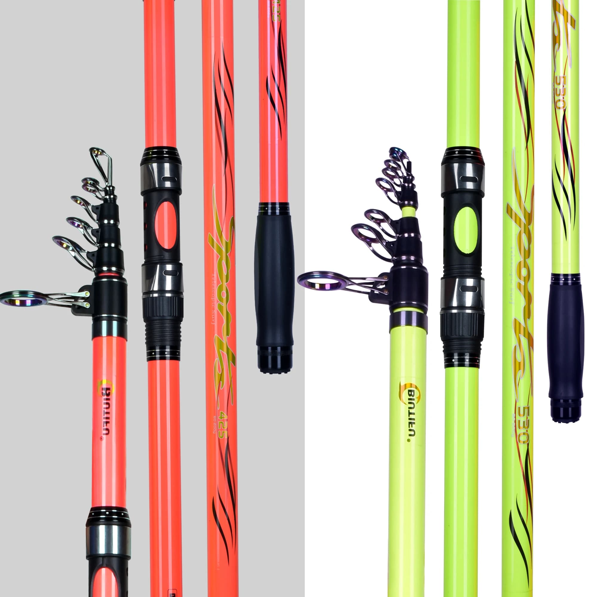 Canne à lancer surf casting BIUTIFU 4.25m 4.5m 5m carbone T1000 puissance 80-200g pour pêche longue distance du bord
