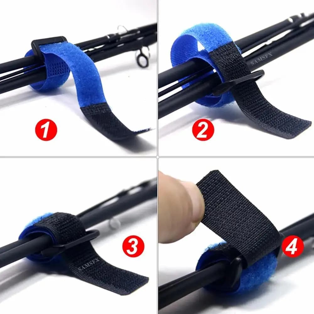 Sangle de fixation pour canne à pêche, porte-canne réglable et sécurisé pour la pêche en extérieur