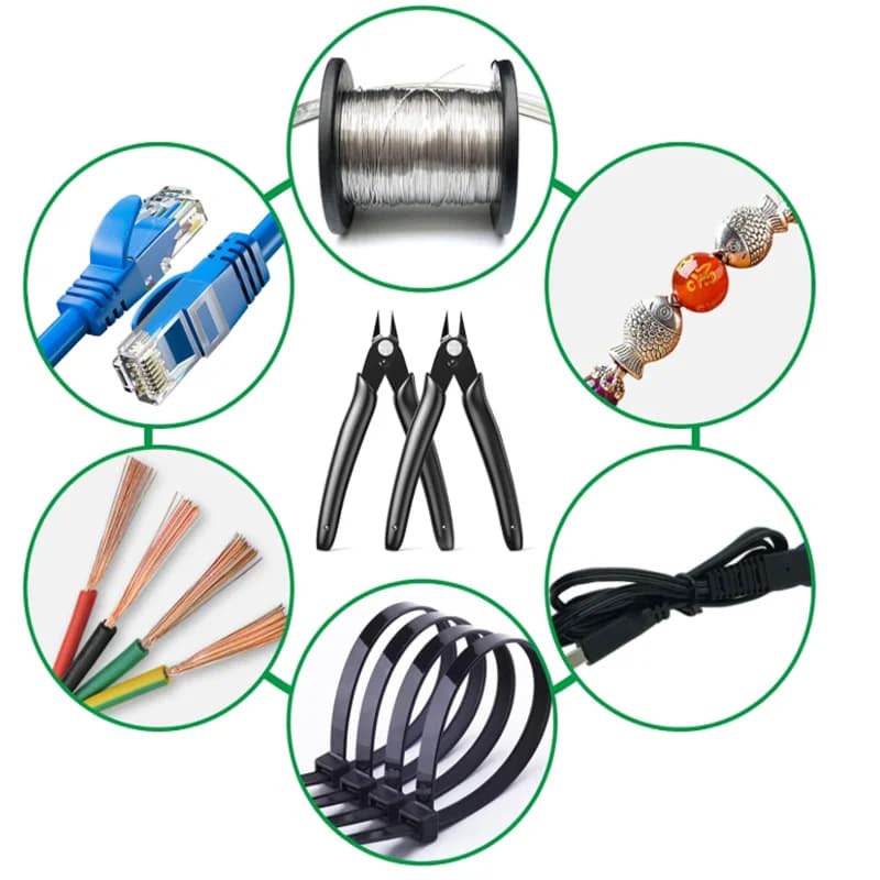 Pince coupante câble électrique 170mm coupe fil métal flush durable outil électricien professionnel