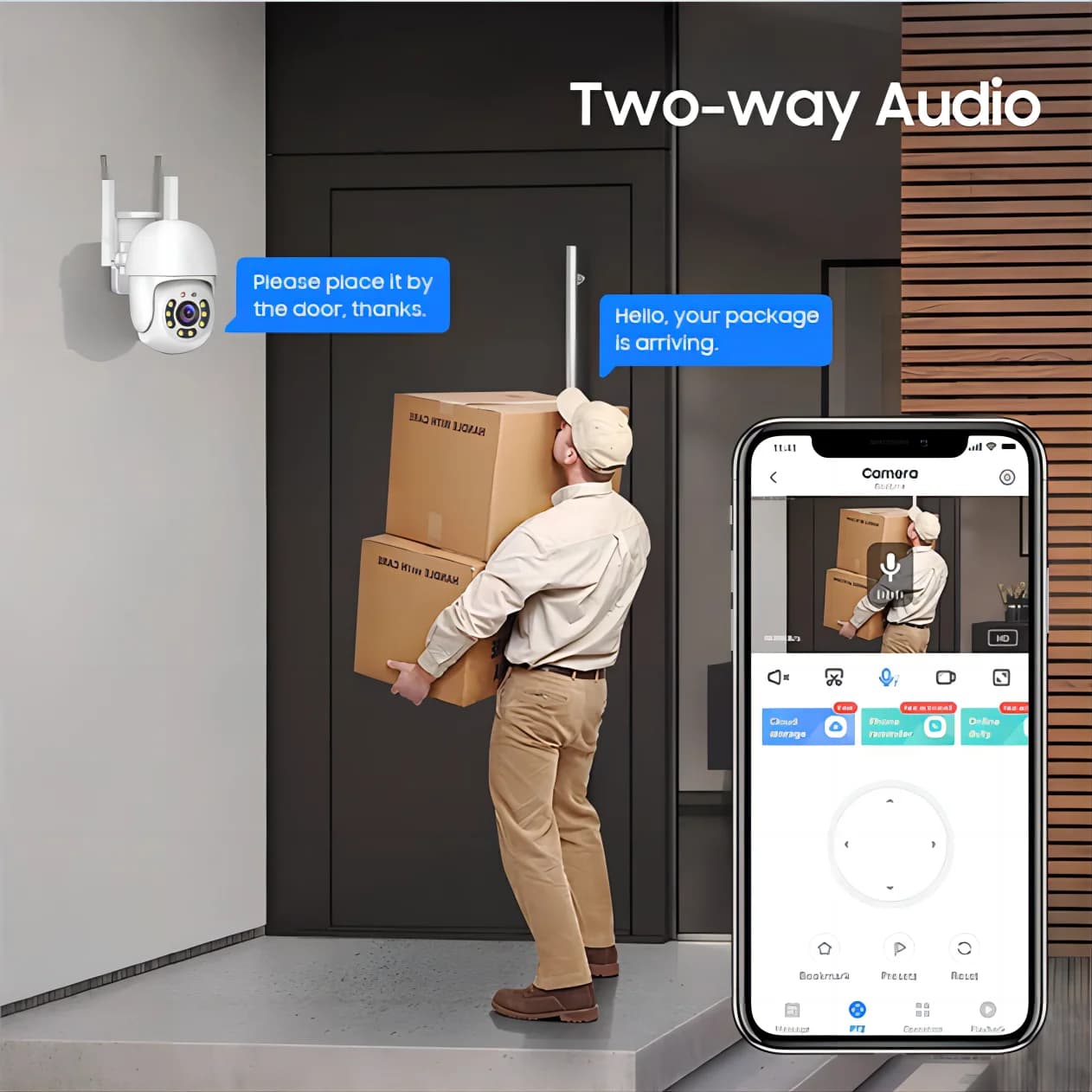 Caméra surveillance extérieure PTZ WIFI 4MP Tuya étanche IP66 5G double bande vidéo sécurité maison jardin