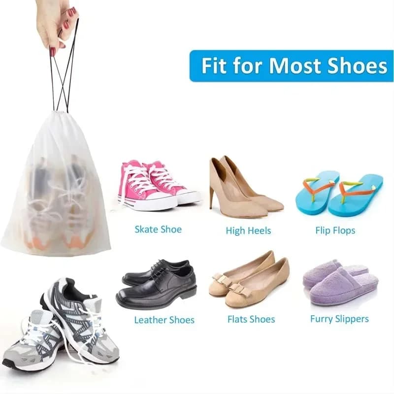 5 à 10 sacs de rangement chaussures portable étanche transparent pour voyage et maquillage