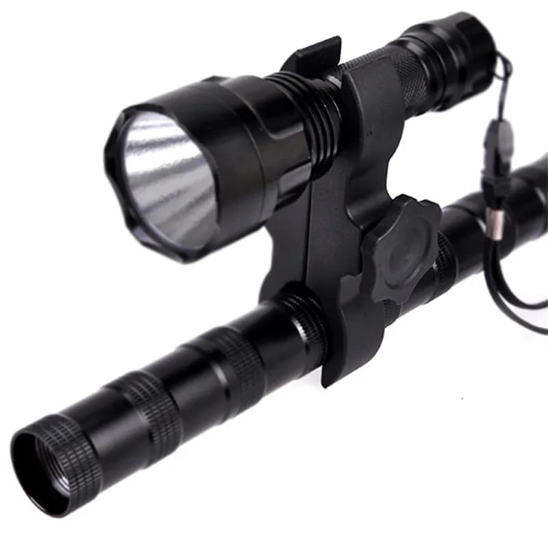 Support de lampe torche LED - Montage pour fusil de chasse - Pince de fixation avant tactique