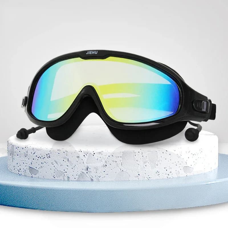 Lunettes de natation myopie optiques anti-buée - Masque snorkel correctif - Bouchons et sac inclus