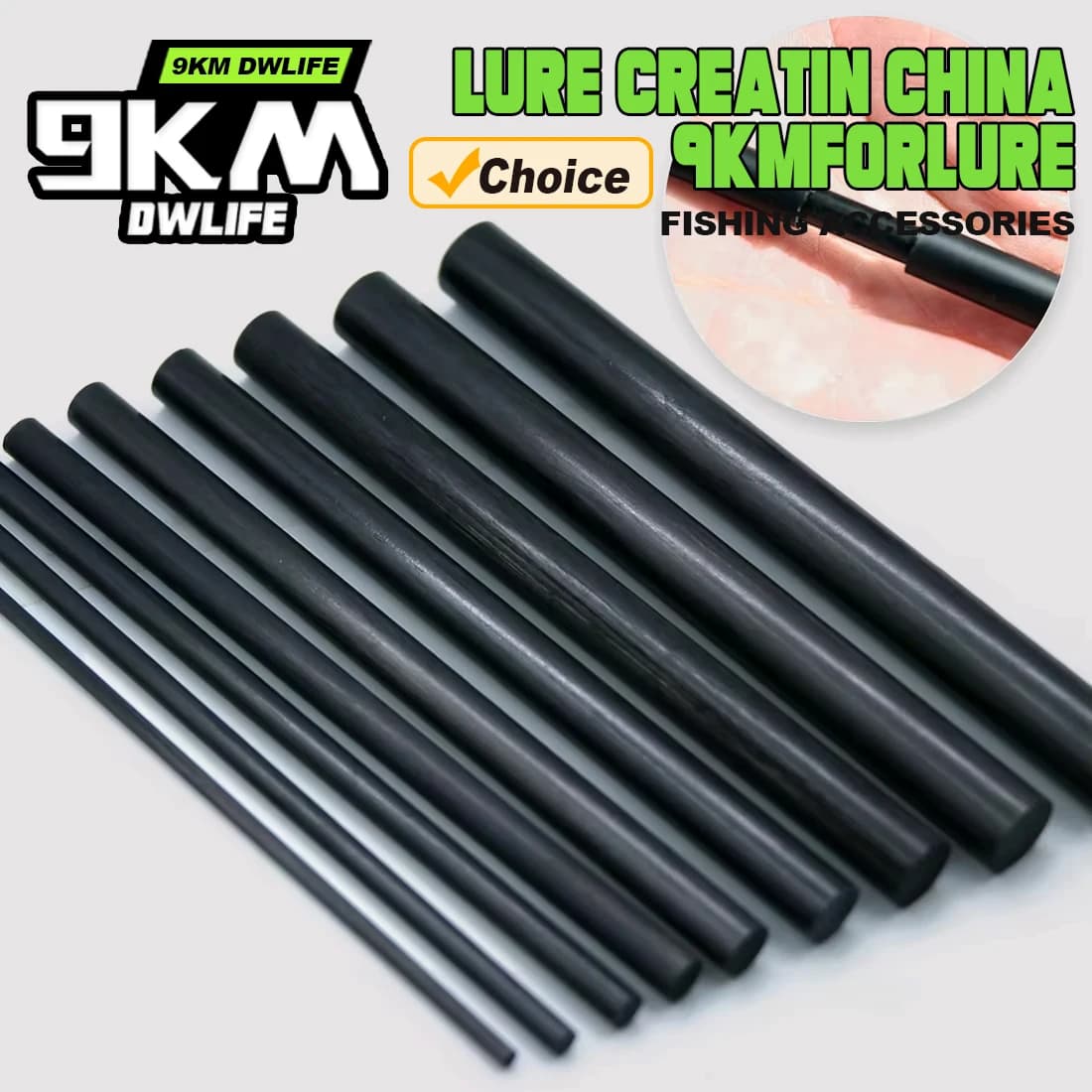 Kit réparation canne pêche 3 pièces sticks carbone fil wrapping eau douce mer spinning casting
