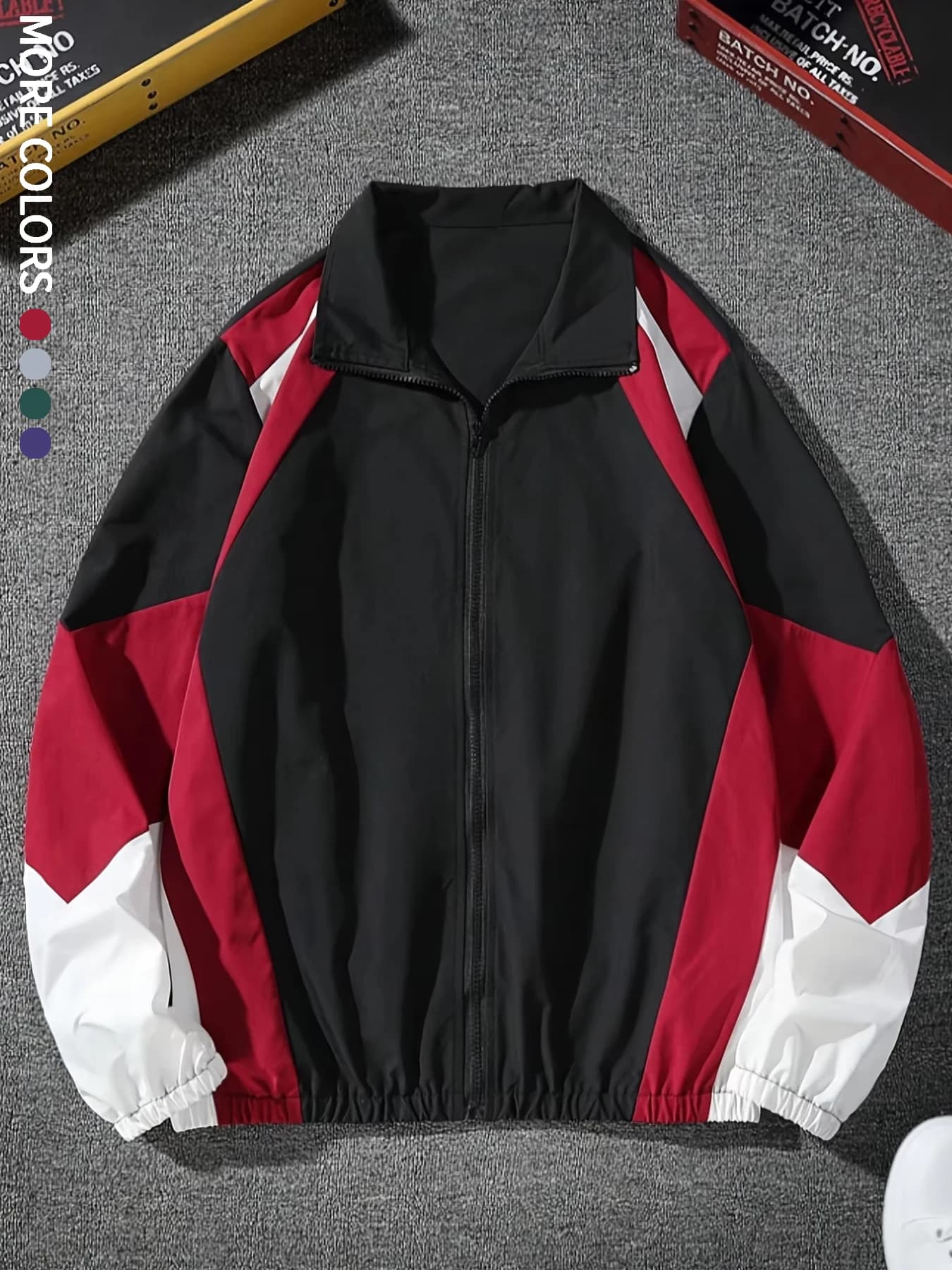 Veste de pêche color block légère pour homme - Veste coupe-vent voyage cadeau pêcheur