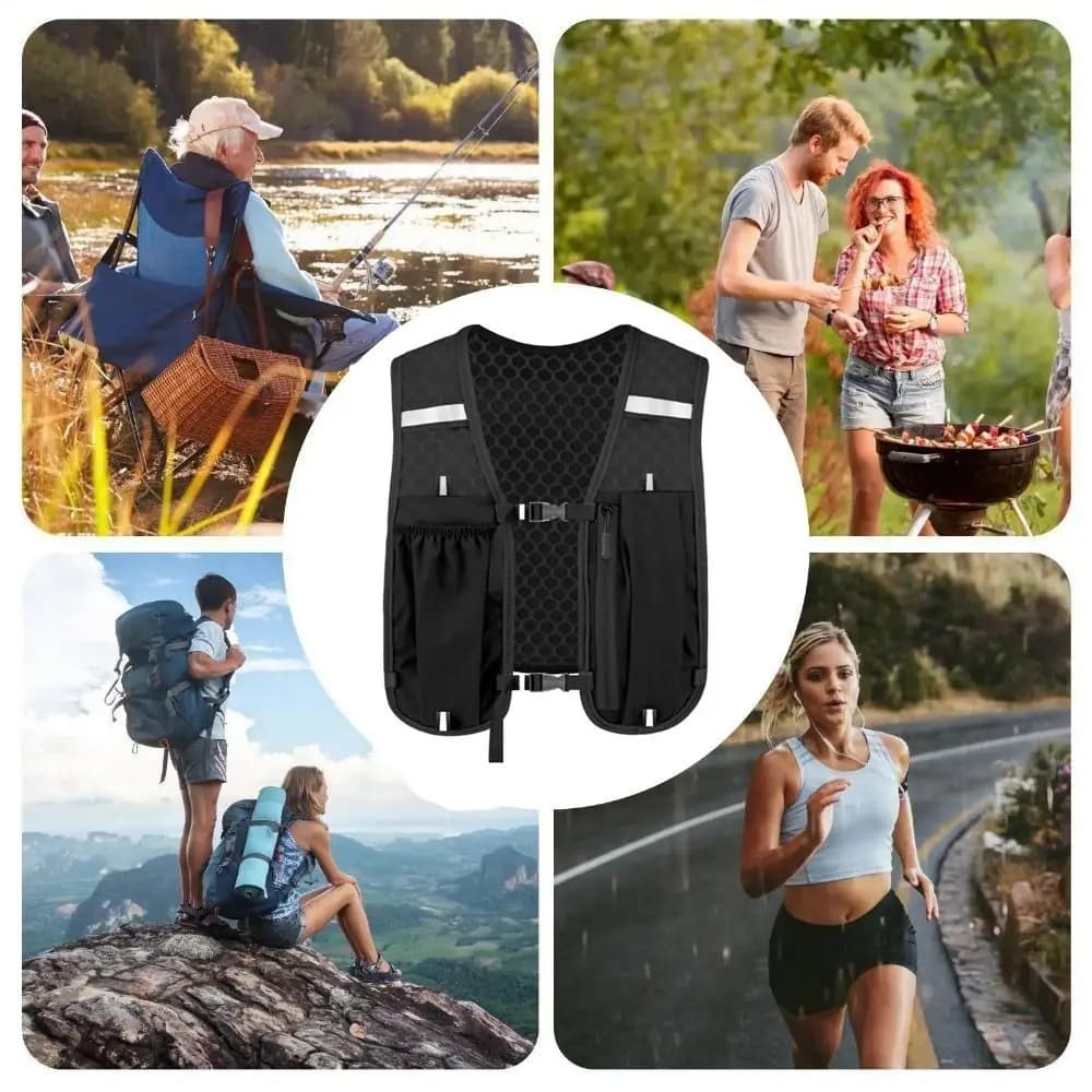 Veste de running hydratation réfléchissante légère homme femme marathon randonnée étanche