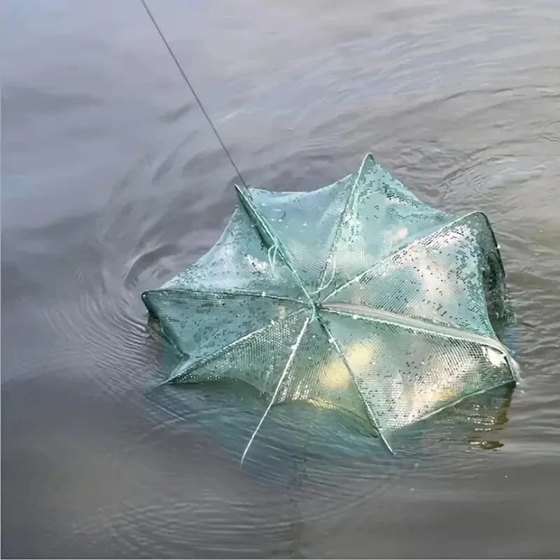 Piège à écrevisses pliable en maille pour pêche au crabe, crevettes et anguilles - Filet de capture