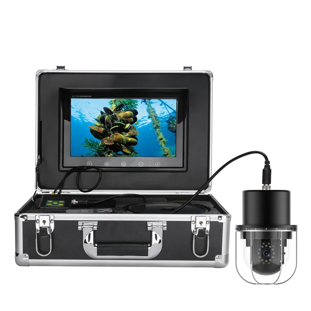 Caméra sous-marine pêche 9 pouces DVR IP68 20 LEDs rotative 360° détecteur poissons 20m/50m/100m