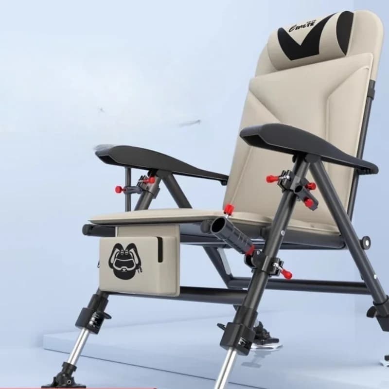 Siège de pêche sauvage professionnel tout-terrain multifonction pliable - Chaise escamotable portable berge rivière