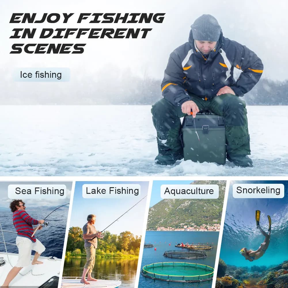 Kit caméra vidéo sous-marine GAMWATER 1000TVL avec écran 7 pouces et LED IR/blanc pour pêche sur glace
