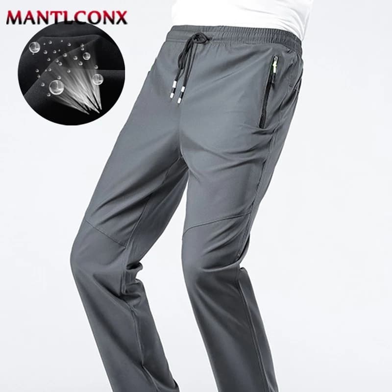 Pantalon jogger sweatpants homme taille élastique sèche rapide pêche sport grande taille