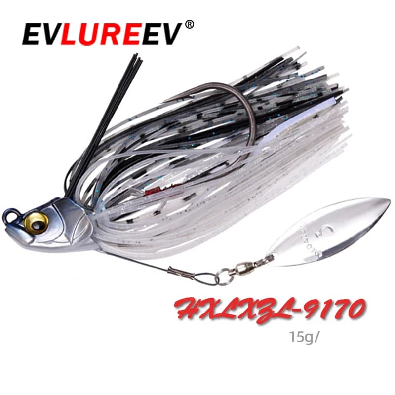 Chatterbait spinner 13.5g pour bar - kit leurre wobblers avec cuillère de pêche