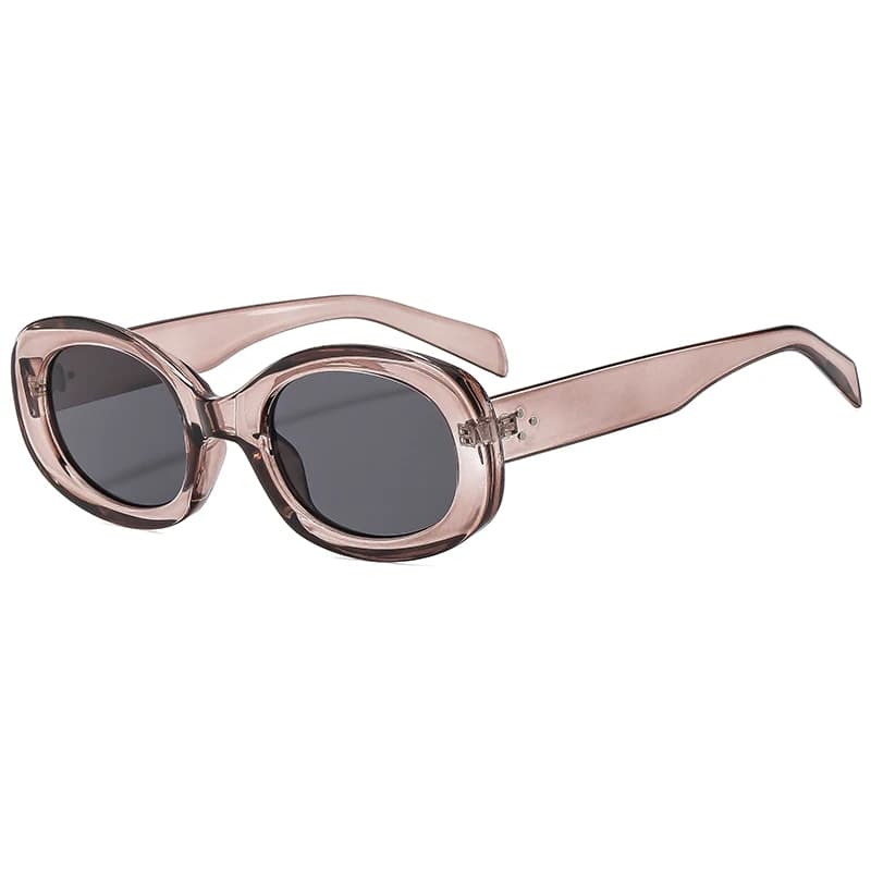 Lunettes de soleil ovales pêche femme Y2K vintage UV400 petit format randonnée style street photo