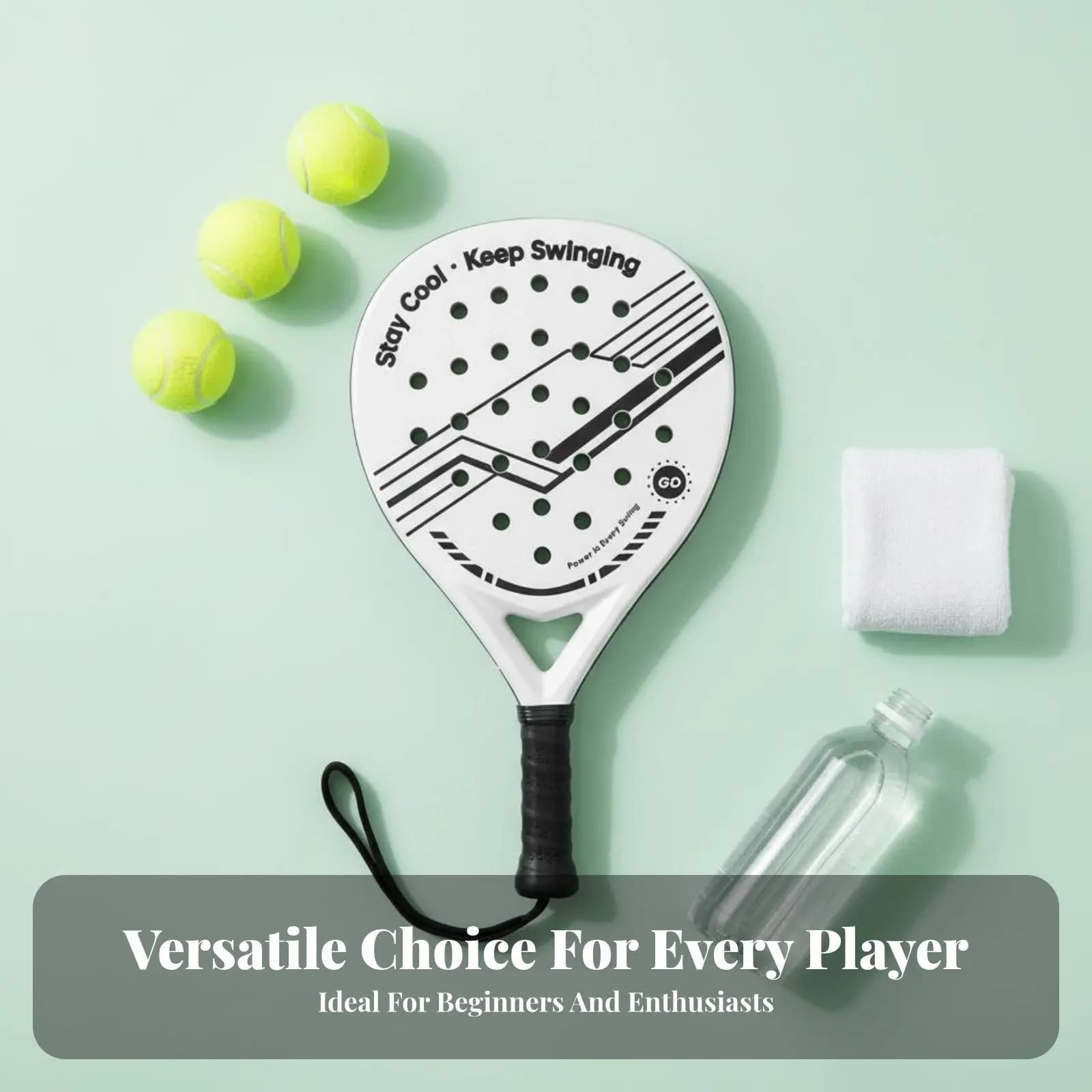 Raquette de padel ABS absorption chocs débutant set sport plage aérodynamique centre mou