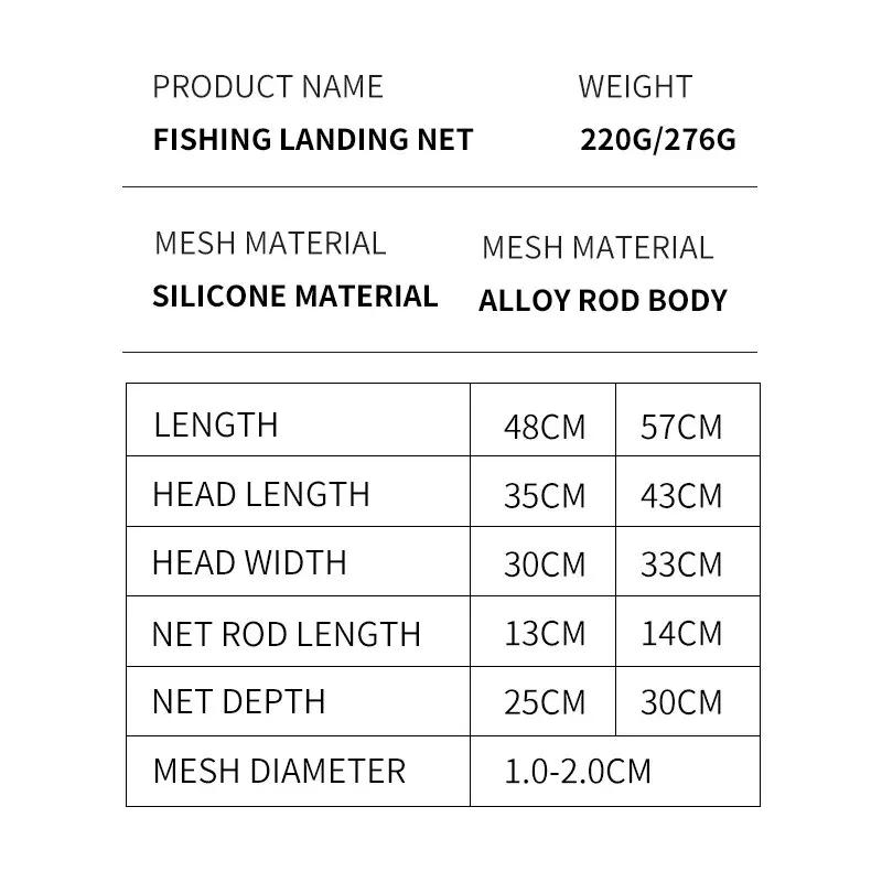 Filet de pêche portable ultra-léger en alliage aluminium - Silicone résistant à l'usure pour pêche à la mouche