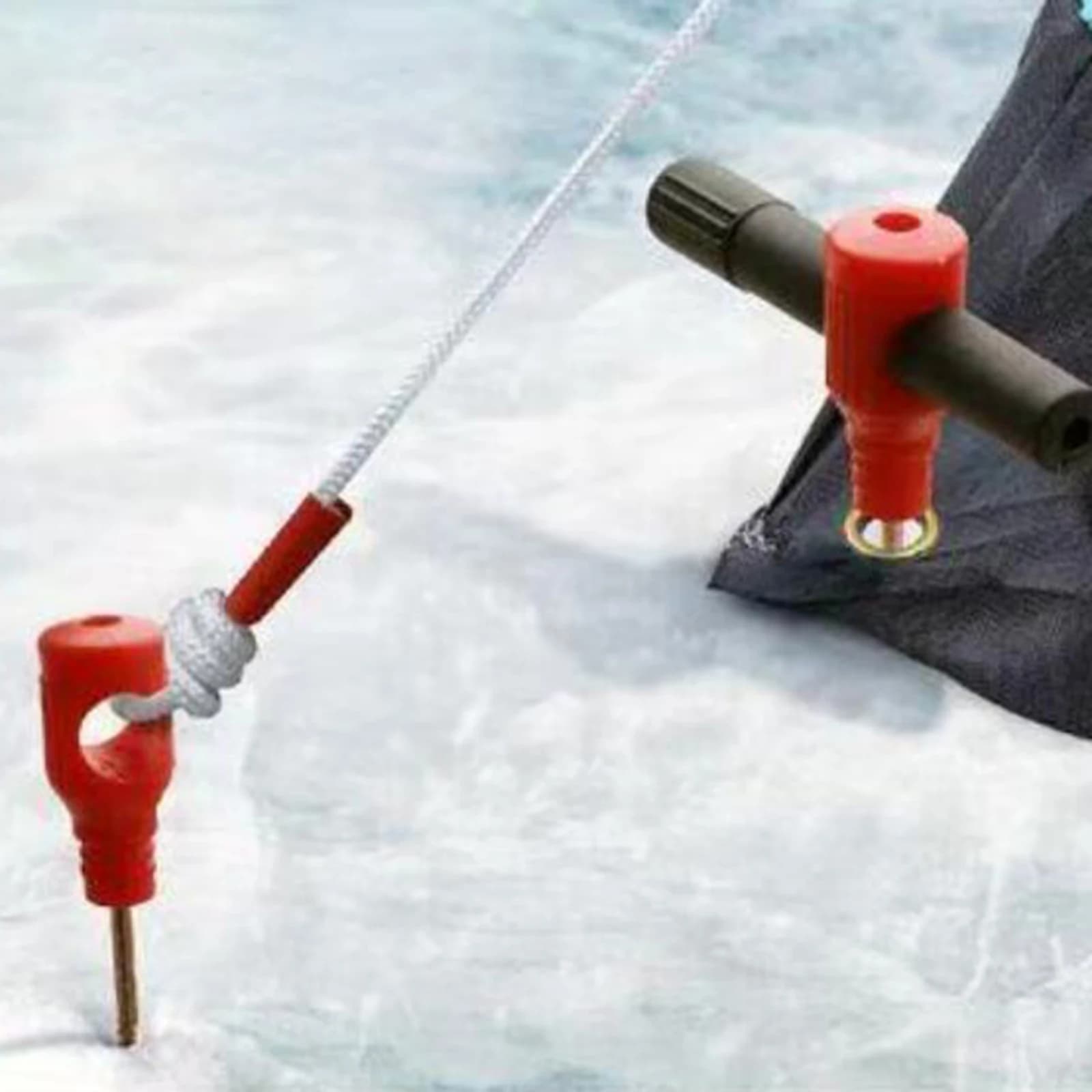 Ice Screw Tent Spiral Peg Drill Ice Snow Camping Fishing Drilling Tool