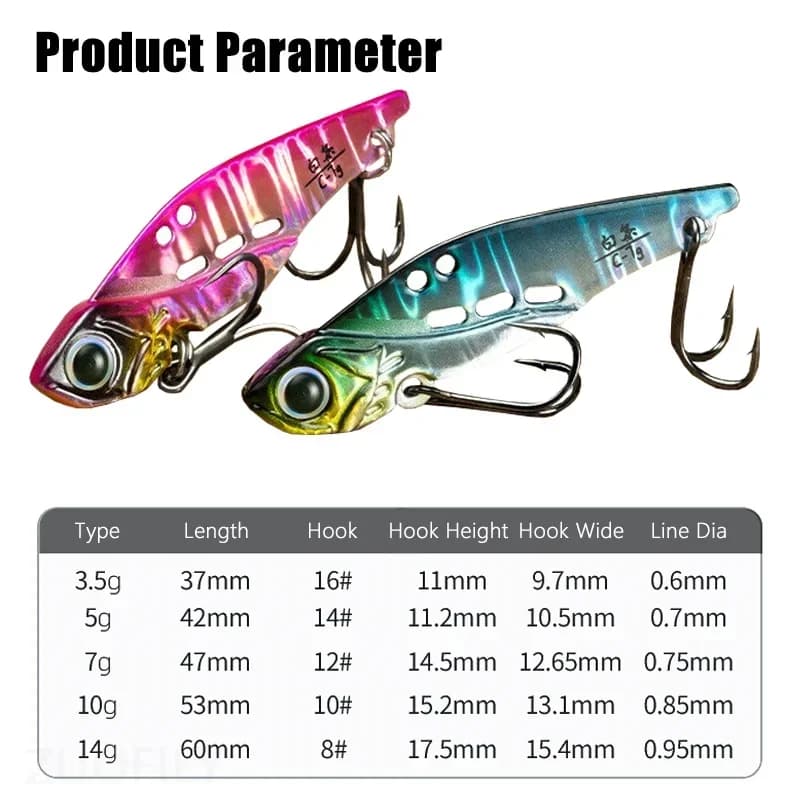 Leurre de pêche VIB métal 3g à 14g pour truite et perche, leurre cuillère spinner crankbait et jerkbait