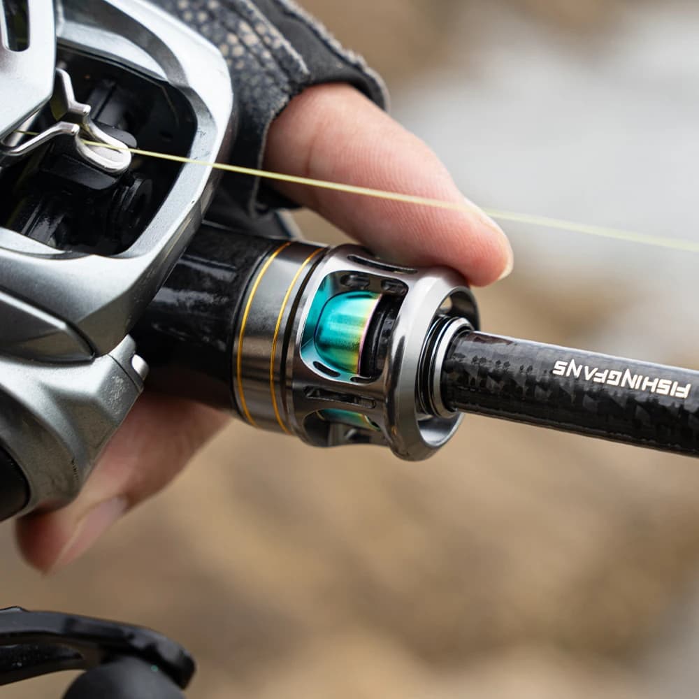 Canne pêche FishingFans 2.0Pro carbone T1100S avec guides titane et siège moulinet carbone spinning casting