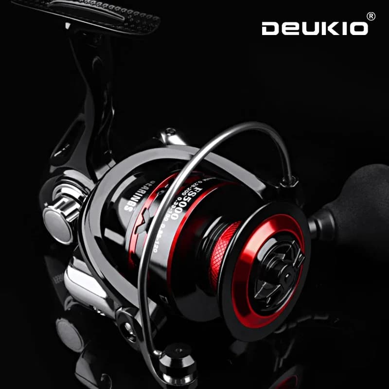 DEUKIO Fishing Reel 2000-7000 Max Drag 12KG Spinning Reels Metal Spool carretilh