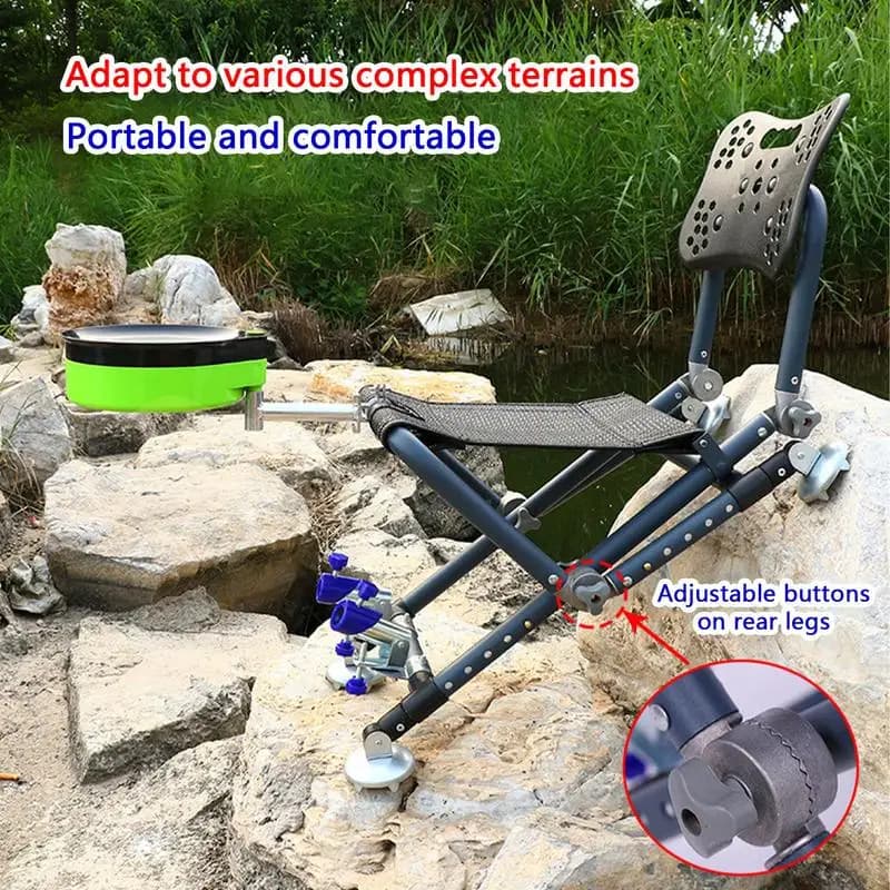 Chaise de camping haute dossier pliante siège poisson léger pour pêche randonnée plage tabouret dossier