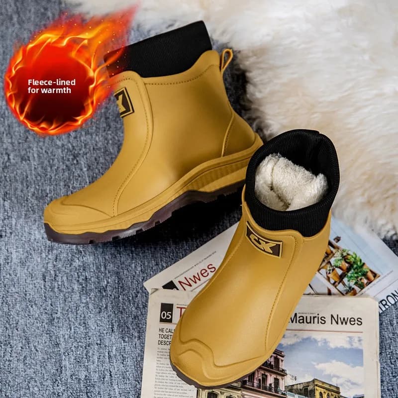 Bottes de pluie basses homme mode toutes saisons antidérapantes résistantes PVC