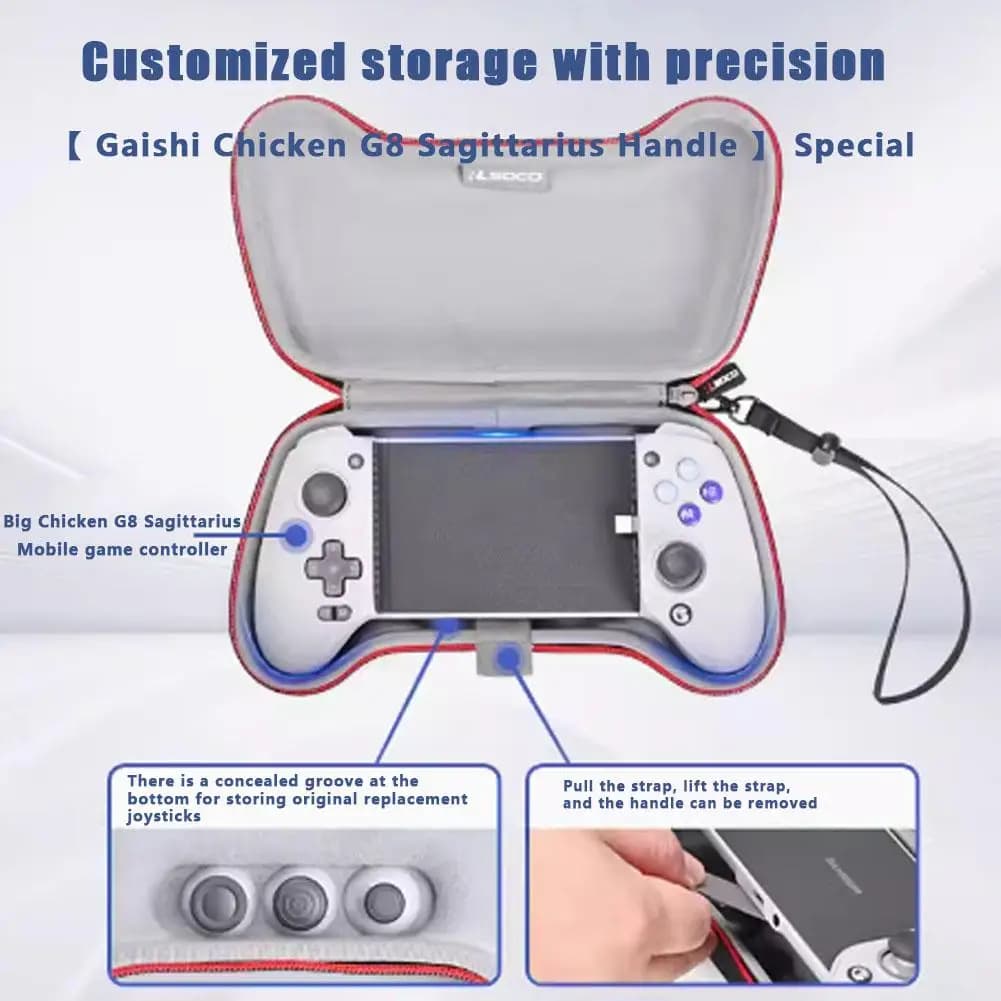 Étui de stockage rigide EVA protecteur pour manette Gamesir G8 Plus Galileo mobile