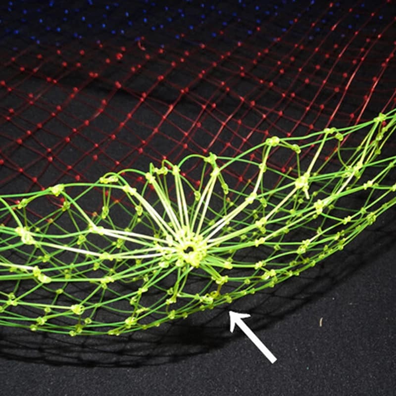 Filet de pêche pliable en nylon maille losange 5 tailles pour épuisette et pêche en rivière