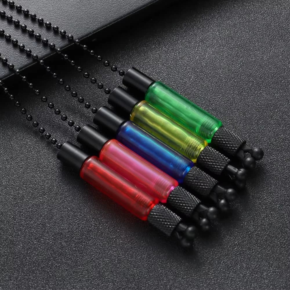 Alarme de touche pêche carpe avec hangers bobbins swingers indicateurs chaîne acier 4 couleurs