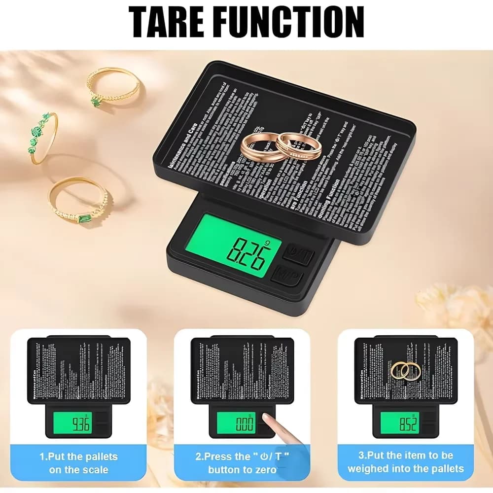 Balance de poche précision 1000g x 0.01g digitale grammes avec écran LCD rétroéclairé pour pêche nourriture bijoux