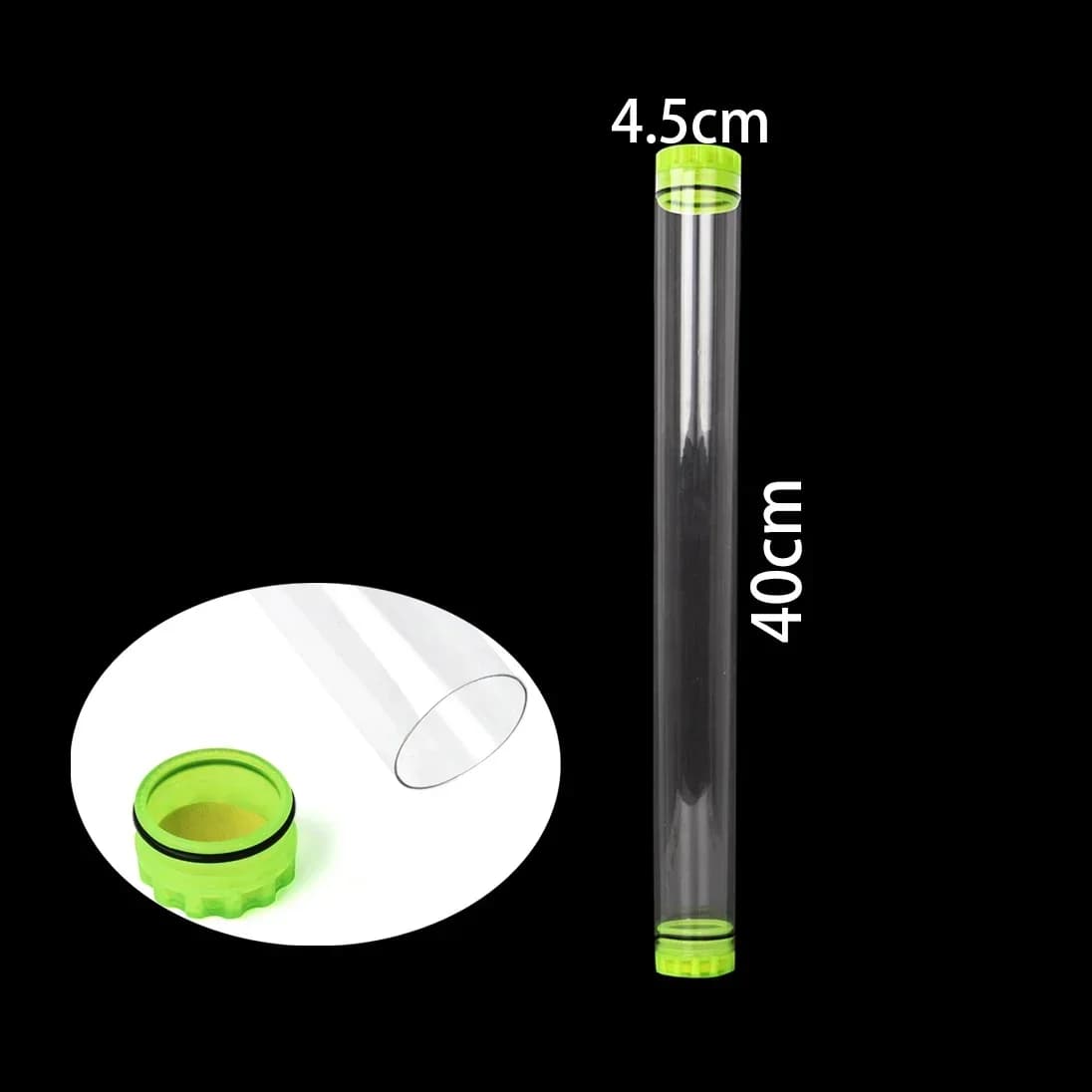 Cylindre acrylique transparent rangement flotteurs pêche - Protection épaisse + 6 accessoires flottants