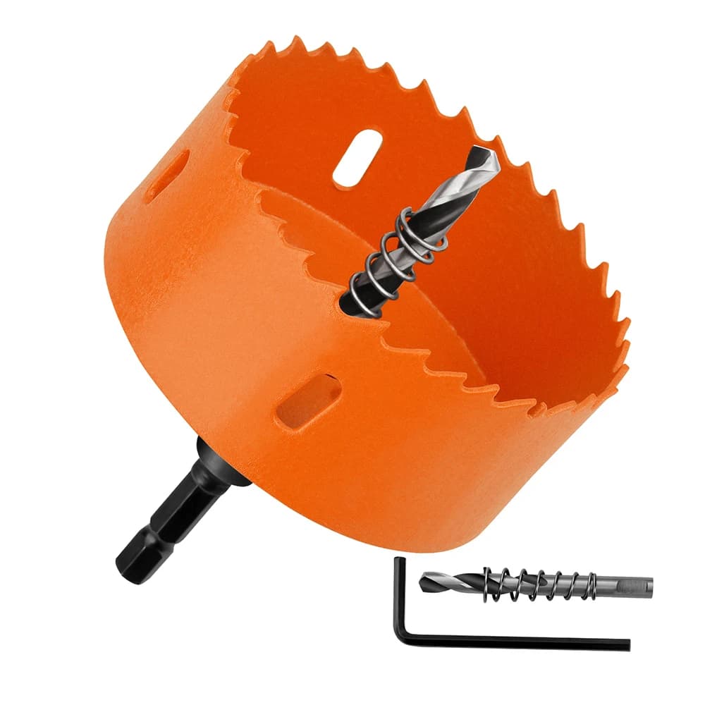 Foret bimétal orange 6.35mm pour bois plâtre plastique multifonctionnel bricolage pêche