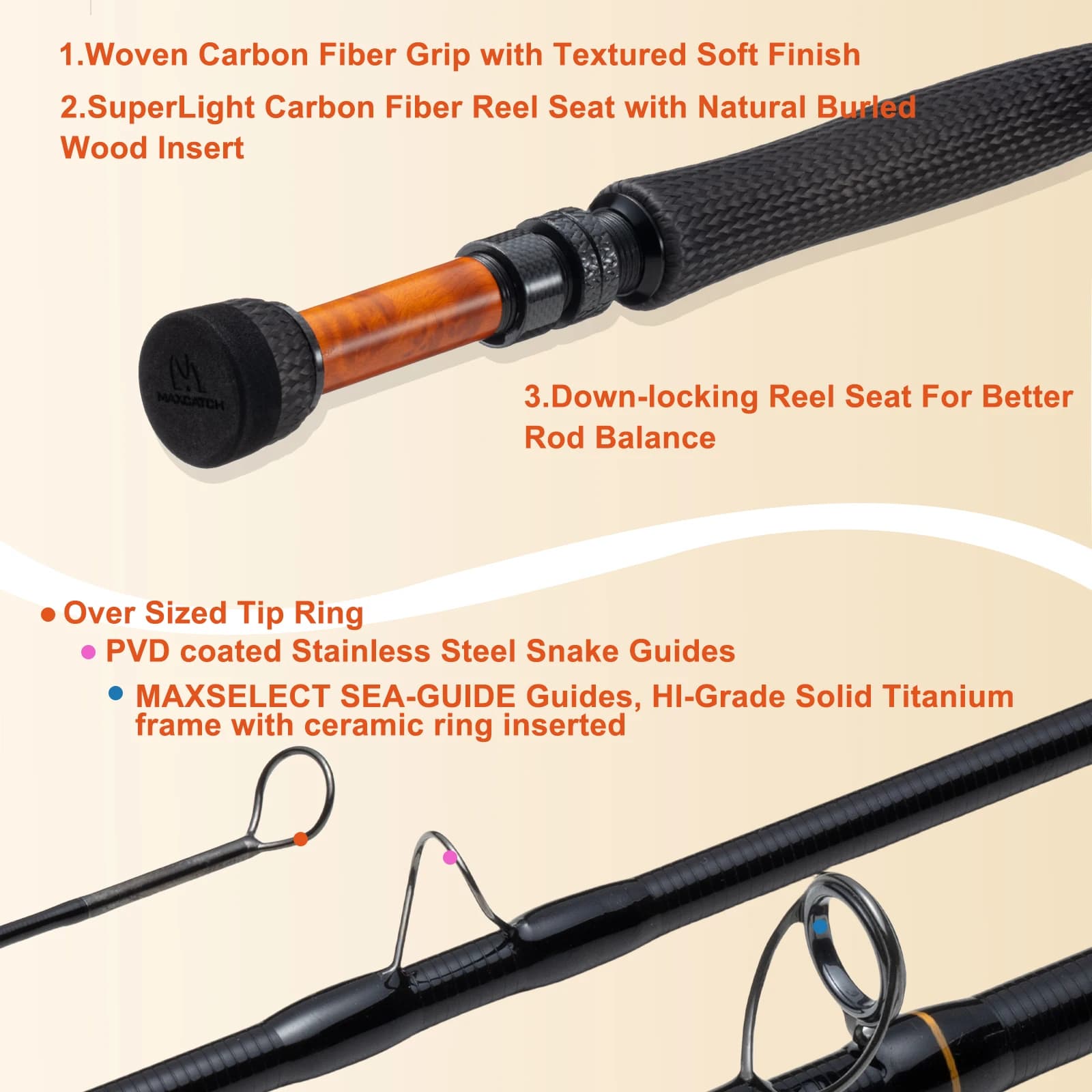 Canne compétition nymphage Maxcatch 10'0''/10'6'' 2/3WT pour pêche technique européenne