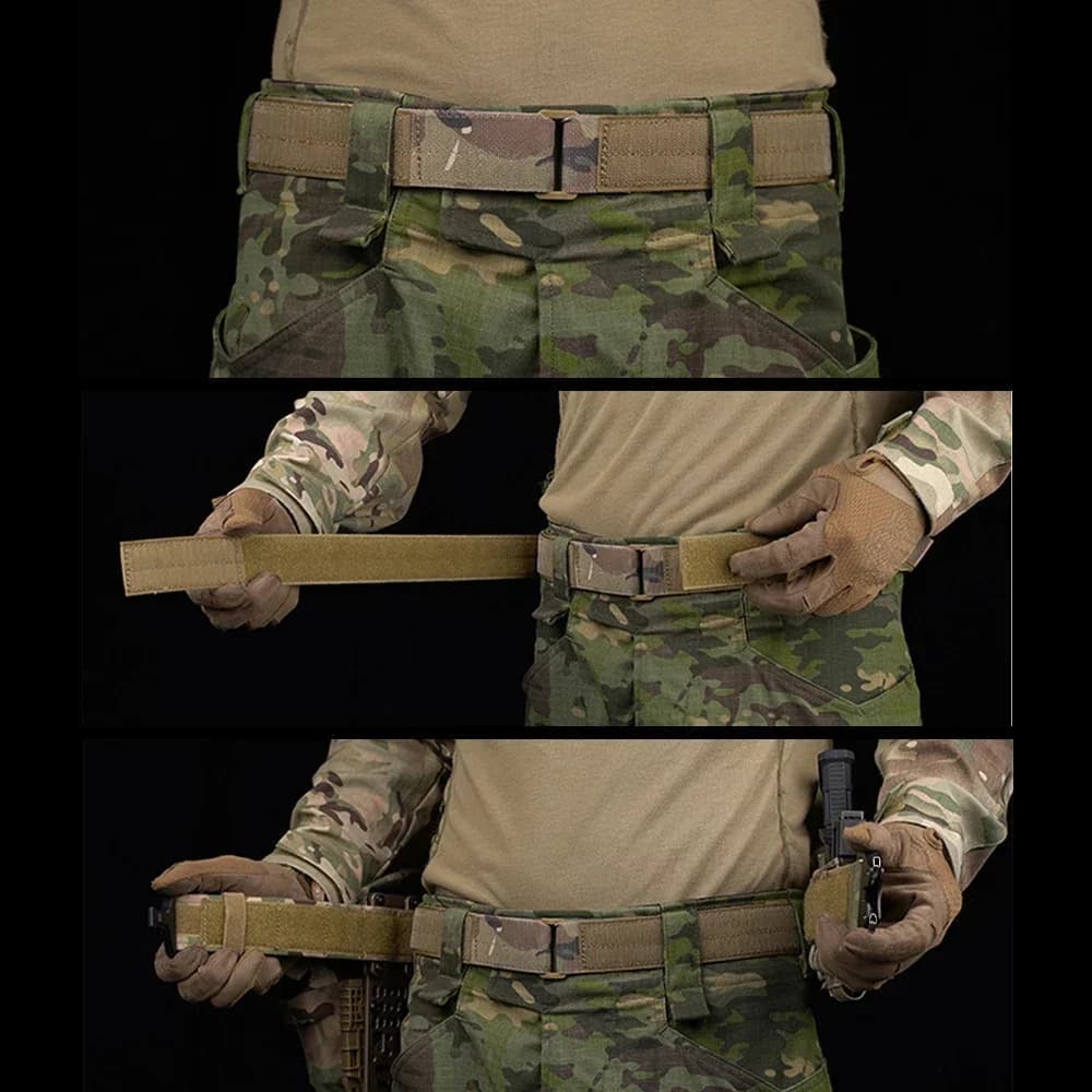 Ceinture tactique Molle 3 en 1 avec boucle métallique rapide pour pêche et airsoft