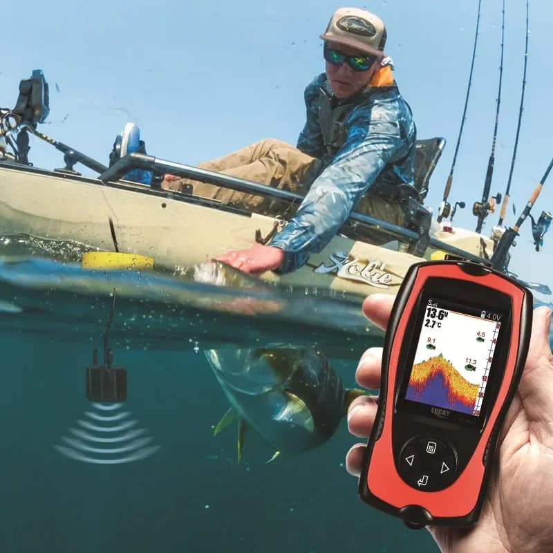 Sonar pêche filaire portable Lucky FF1108-1CT 100m profondeur écran couleur 2.4 pouces