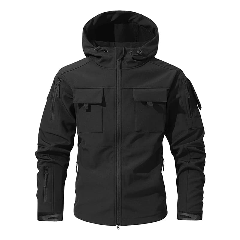 Veste softshell peau de requin tactique homme - Veste à capuche imperméable pêche automne