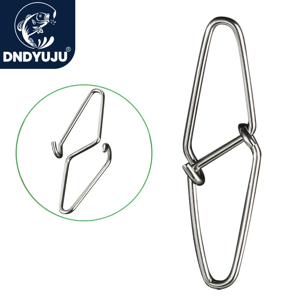 Diamant Pin Fishing Swivel Snap DNDYUJU 50-100 Pièces Acier Inoxydable Connecteur Leurres Accessoires