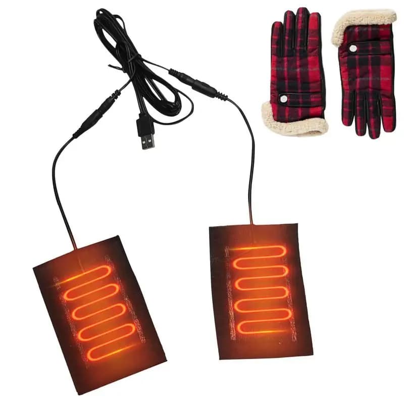 Chauffe-gants USB électrique 5V - Plaque chauffante carbone pour gants d'hiver pêche