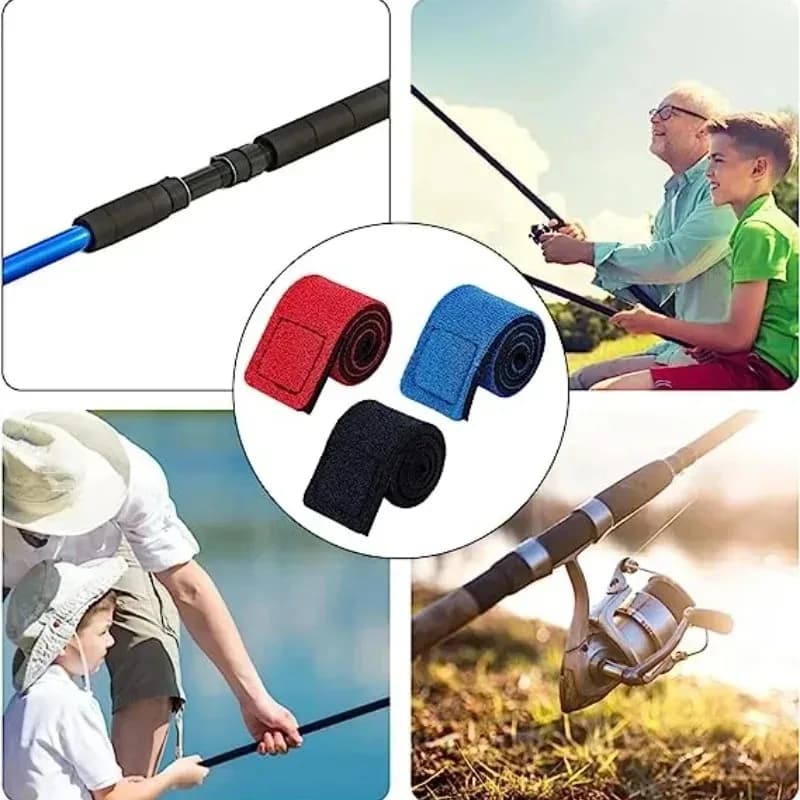 Sangle élastique de fixation pour canne à pêche - Bande de maintien réglable pour transport